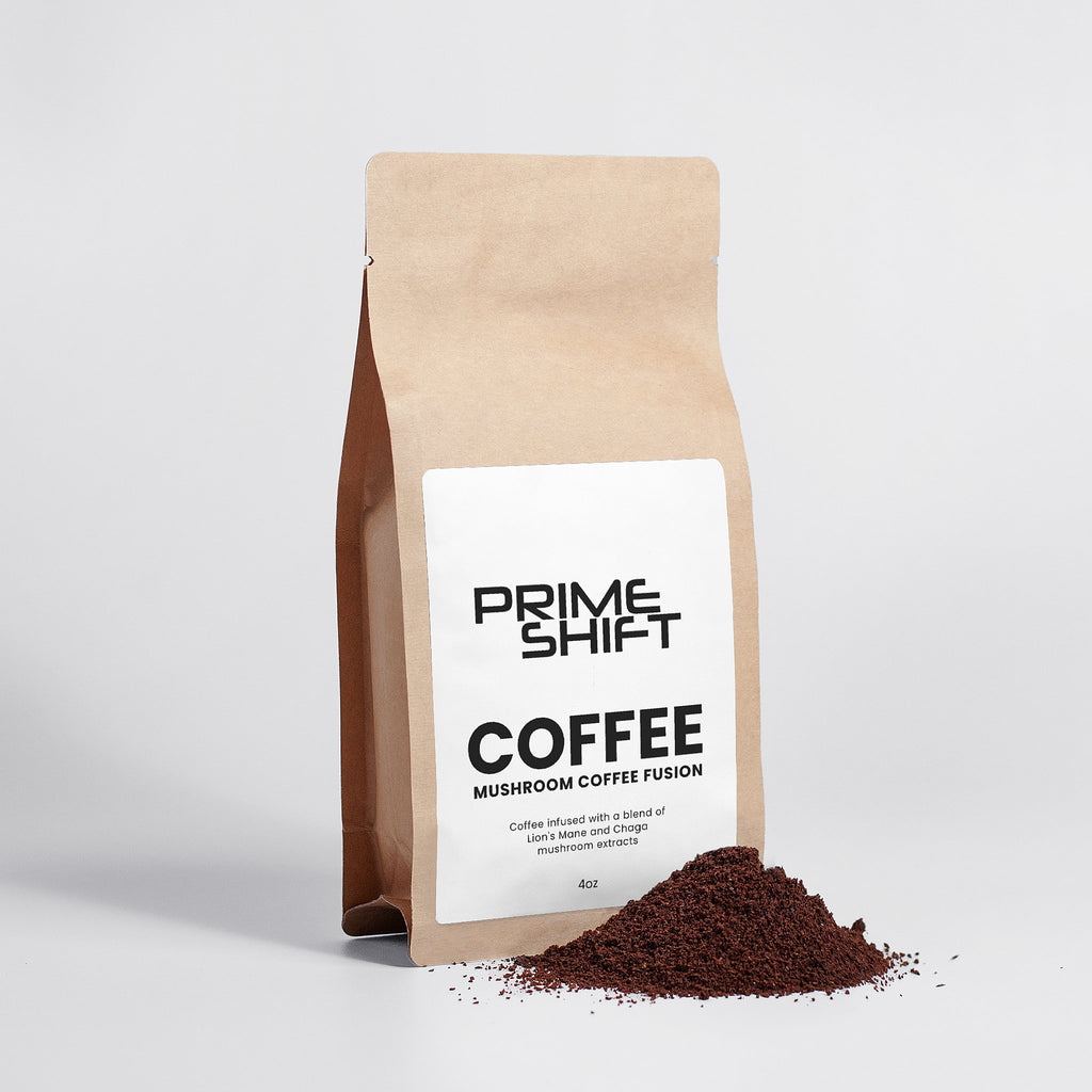 PRIMESHIFT FLOW - Mushroom Coffee Fusion - Lion’s Mane & Chaga 4oz